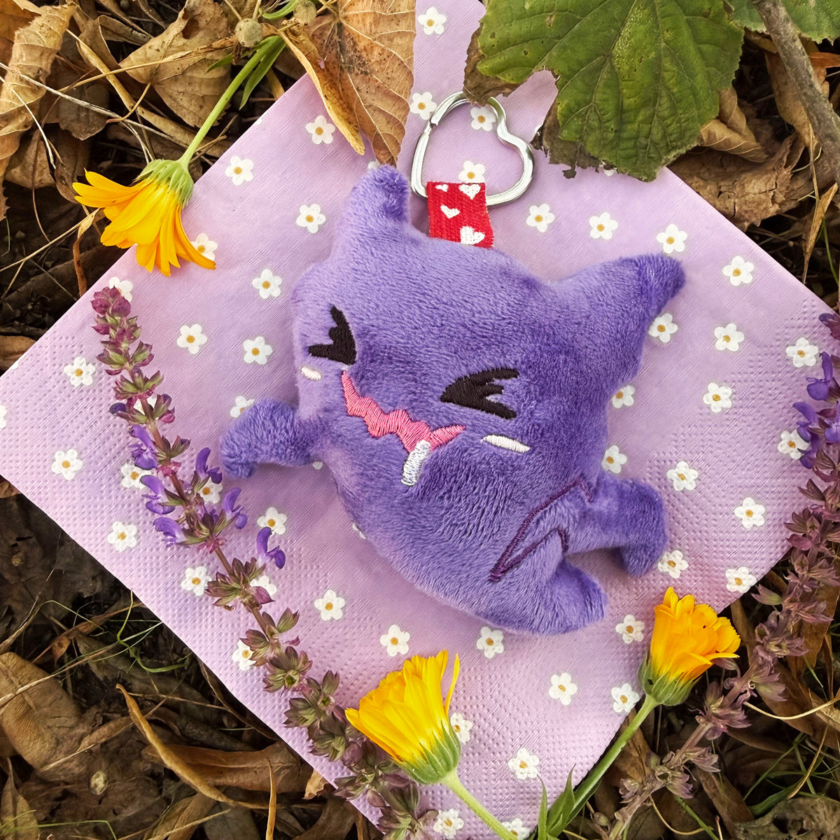 Gastly Haunter Gengar pokemon handamde breloczek