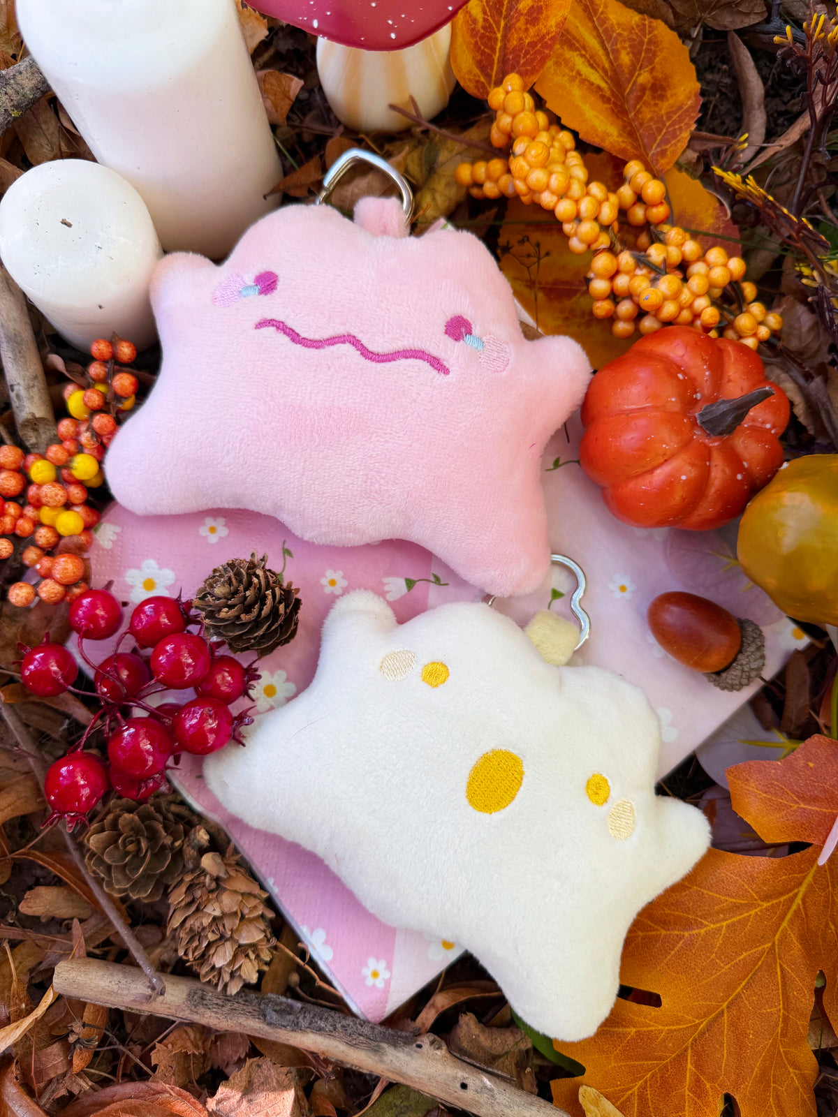 Ditto Pokémon handmade keychain