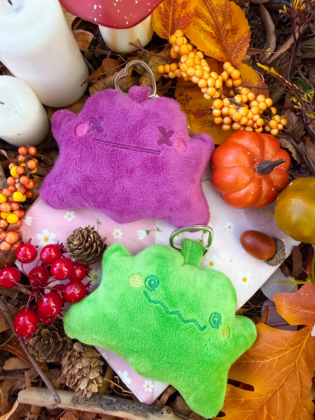 Ditto Pokémon handmade keychain