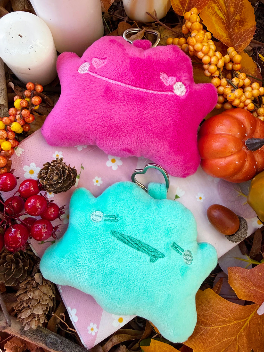 Ditto Pokémon handmade keychain