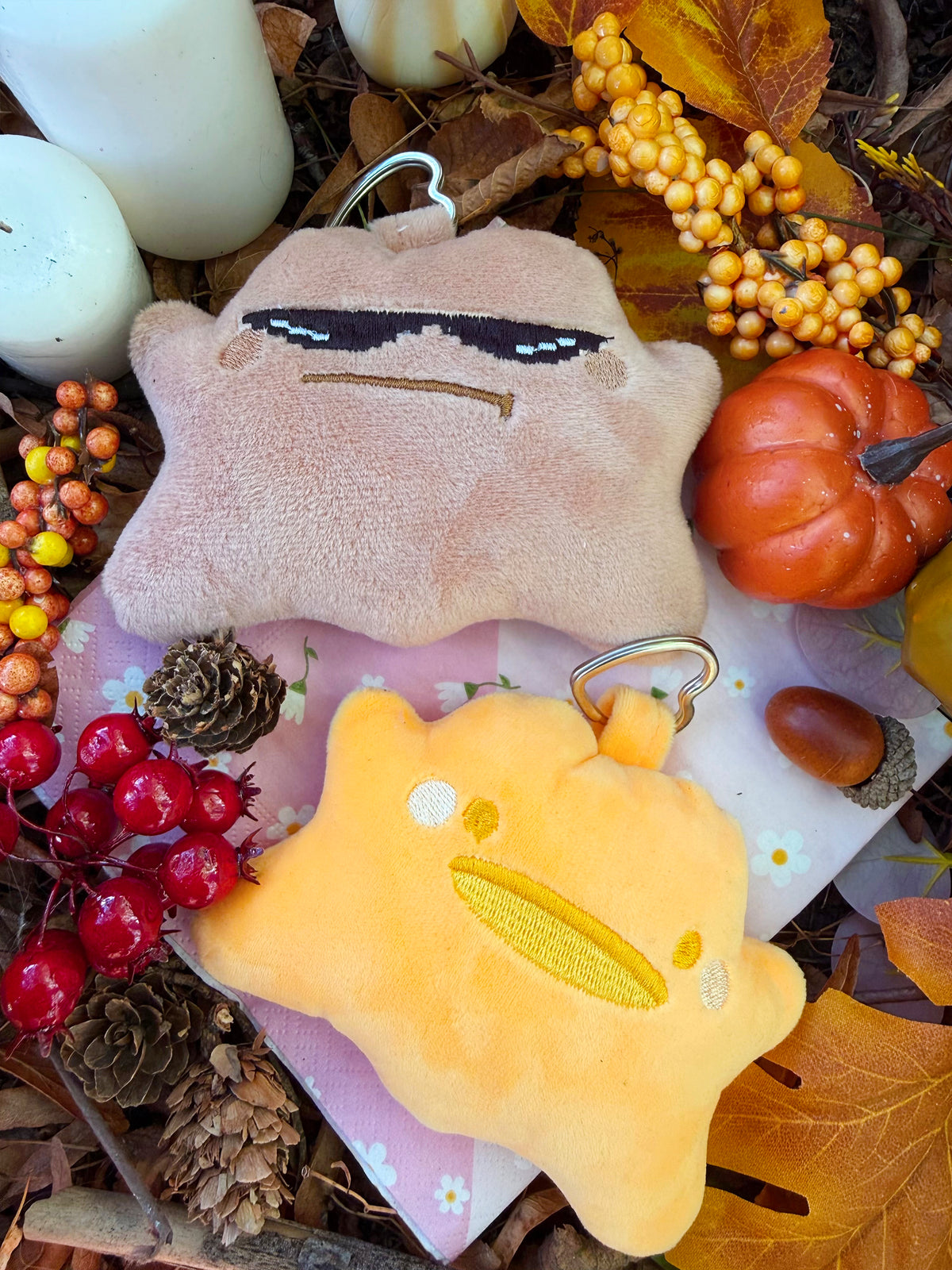 Ditto Pokémon handmade keychain
