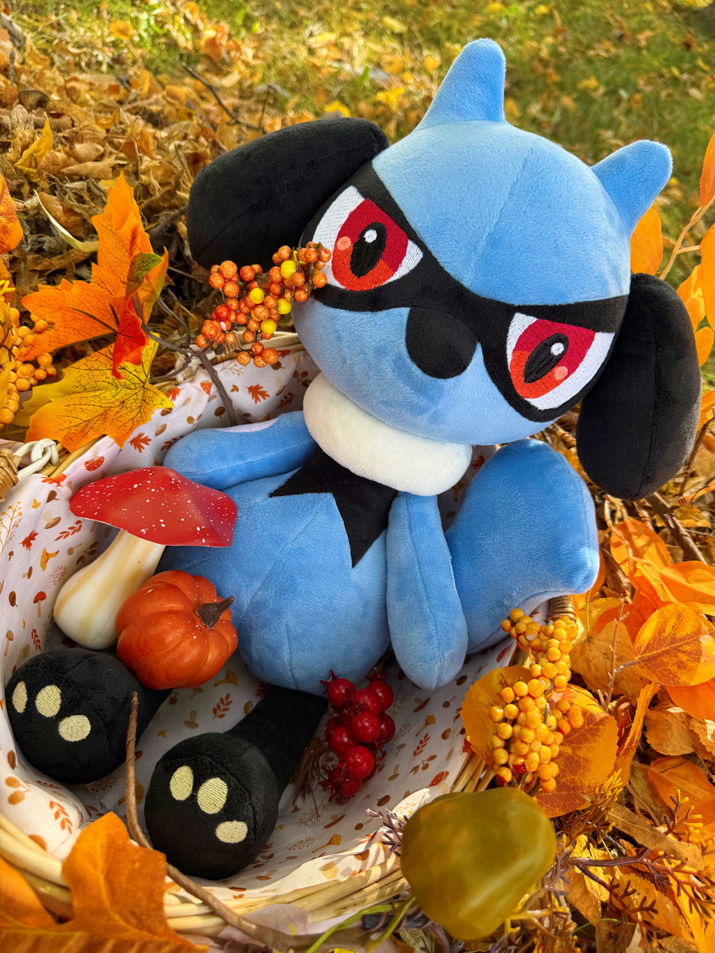 Riolu pokemon handmade pluszak 50cm