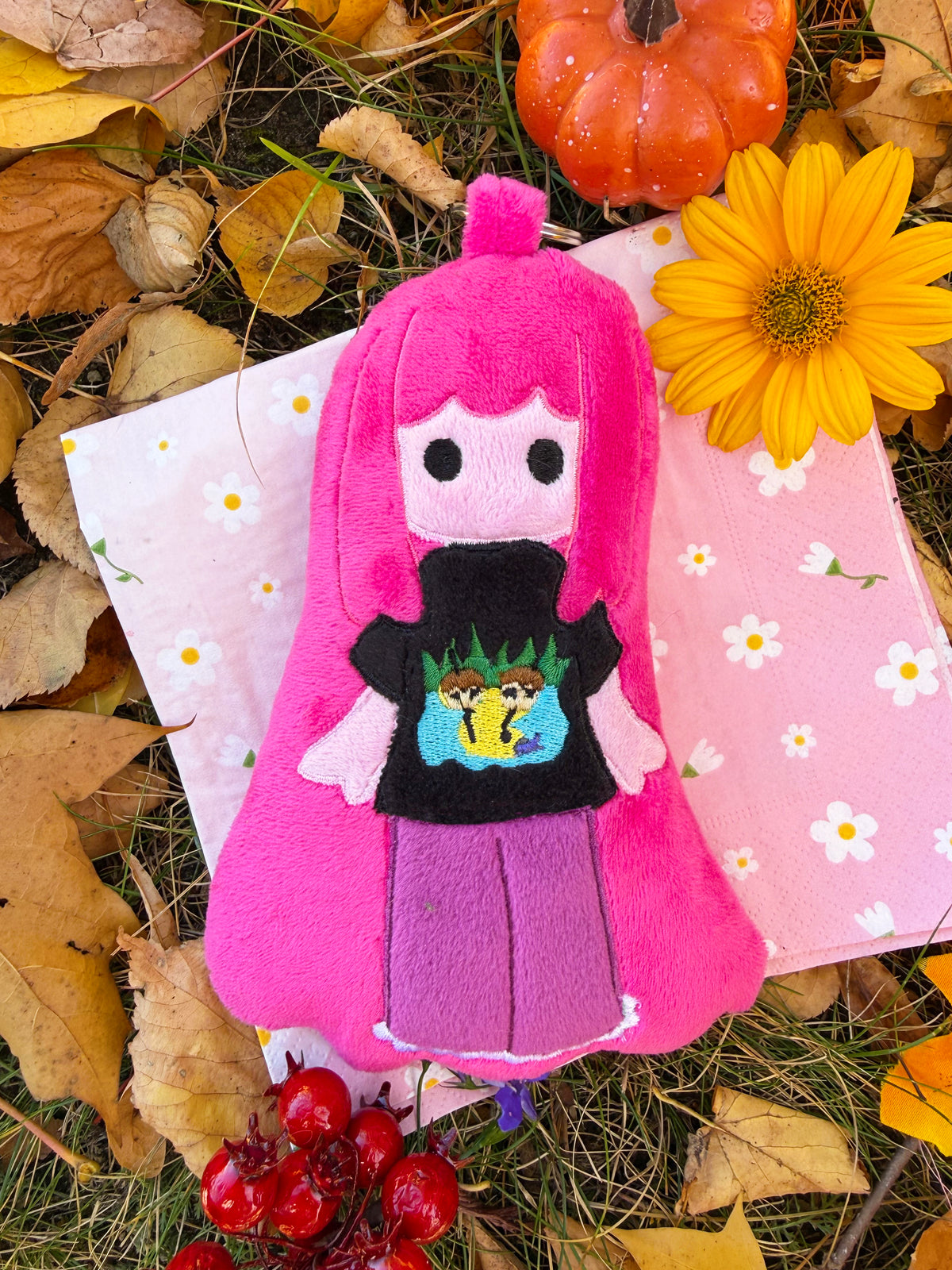 Marceline/ Bubblegum Adventure Time handmade breloczki pluszowe