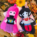 Marceline/ Bubblegum Adventure Time handmade breloczki pluszowe